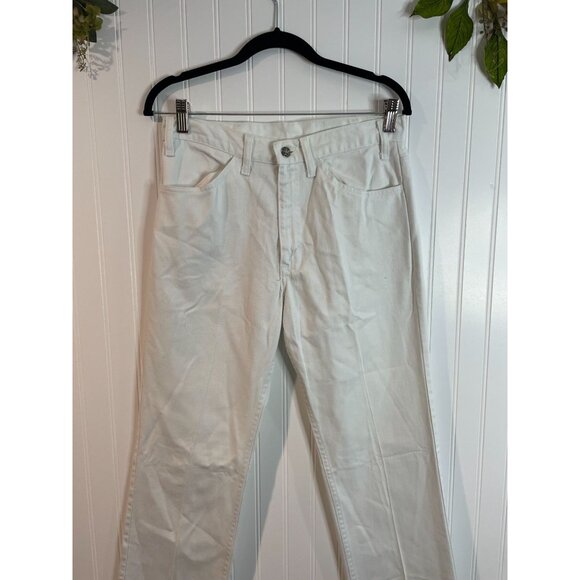 Levis Sta-Prest White Straight Leg Mens Pants Durable Cotton Blend Size 30x33 - Picture 3 of 11